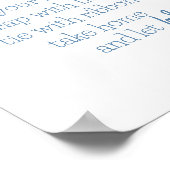 Affiche Bleu Poussiéreux Bouquet Bar (Coin)