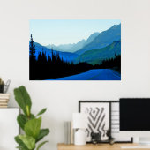 Affiche Bleue de Banff Jasper (Bureau à domicile)