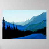 Affiche Bleue de Banff Jasper (Devant)