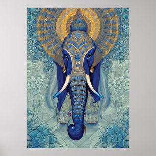 Affiche Blue Elephant