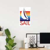Affiche Boat Color Carré_SAIL (Bureau à domicile)