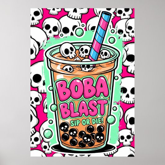 Affiche Boba Blast – Sip or Die! (Devant)