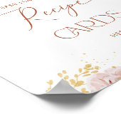 Affiche Boho floral laissez votre carte de recette (Coin)