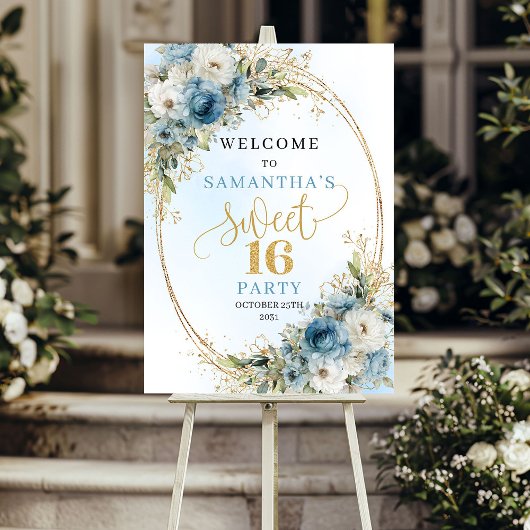 Affiche Boho Floral Verdure Or 16 Ans Douce