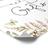 Affiche Boho Papillons Livres et Cadeaux (Coin)