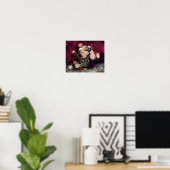 Affiche Bol de Van Gogh avec pivoines et roses (Bureau à domicile)