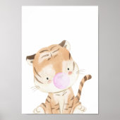 Affiche Bonbon Chewing-Gum Tigre Impression Chambr (Devant)