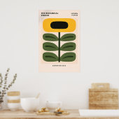 Affiche botanique abstraite, impression florale mo (Cuisine)