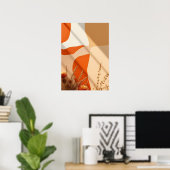 Affiche botanique aux formes abstraites Boho Terra (Bureau à domicile)