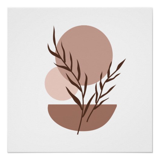 Affiche botanique boho moderne terreuse (Devant)