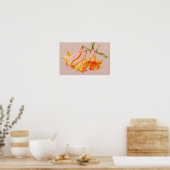 Affiche botanique d'art fin "Lilies" (Cuisine)