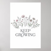 Affiche botanique de fleurs sauvages "Continuez à (Devant)