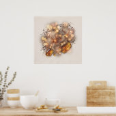 Affiche botanique de la lanterne de Physalis dorée (Cuisine)