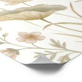 Affiche botanique florale or vintage (Coin)