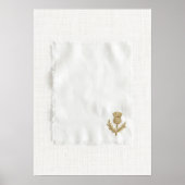 Affiche botanique minimale papillon doré (Devant)