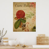 Affiche botanique vintage - Rhododenron (Cuisine)