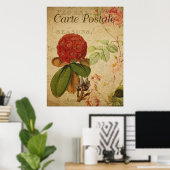 Affiche botanique vintage - Rhododenron (Bureau à domicile)