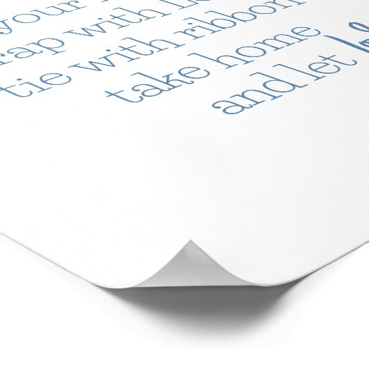 Affiche Bouquet Bar Dusty Blue (Coin)