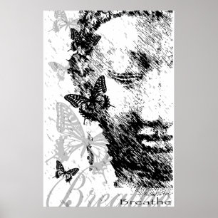 Affiche Breathe Buddha