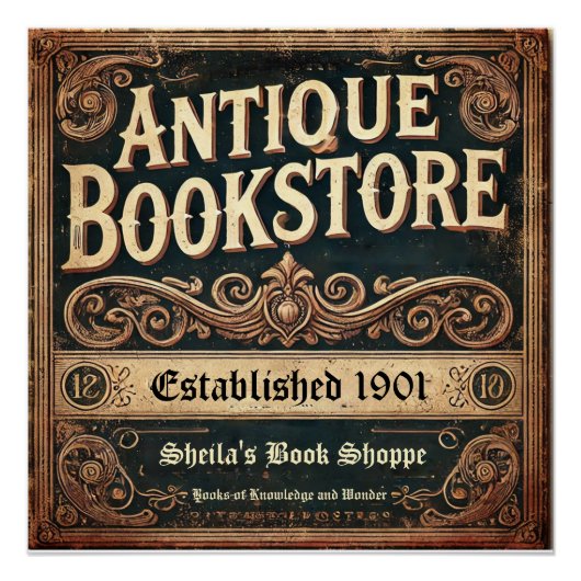Affiche Brillant Personnalisable de Librairie Anci (Devant)