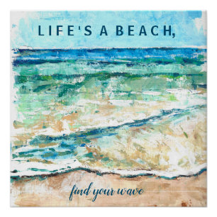 Affiche brillante de citation de plage