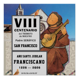 Affiche brillante de Saint François d'Assise