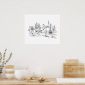 Affiche brillante du site d'enlèvement d'Aliens (Cuisine)