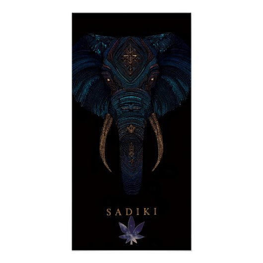 Affiche brillante éléphant (Devant)