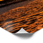 Affiche brillante Palmier Coucher de soleil des Ca (Coin)