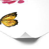 Affiche brillante Papillon Coloré (Coin)