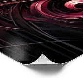 Affiche brillante Rose Gothique (Coin)
