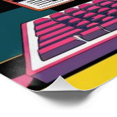 Affiche Brillante Technologie de Communication | A (Coin)