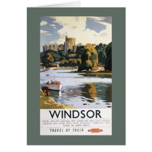 Affiche britannique de la Tamise de château de