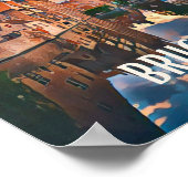 Affiche Bruges Belgique Photo Vintage (Coin)