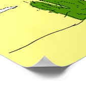 Affiche Cactus Doodle Lucky Green (Coin)