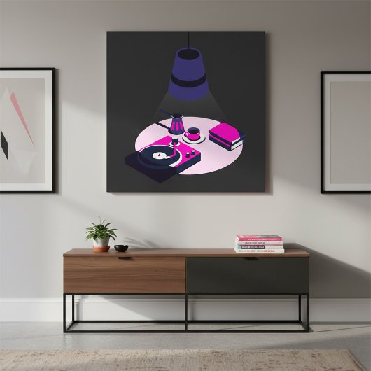 Affiche Café Vinyle Moderne