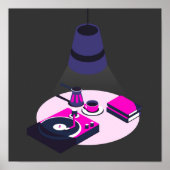 Affiche Café Vinyle Moderne (Devant)