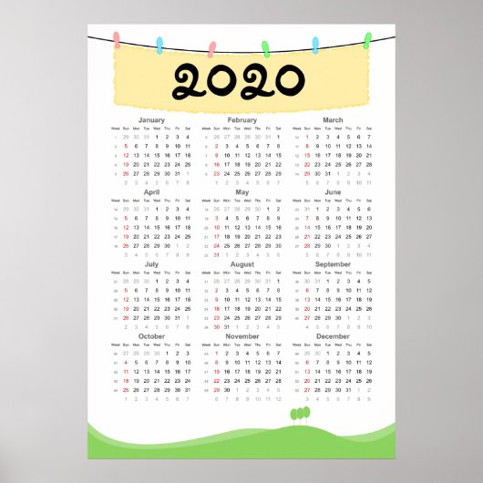 Affiche Calendrier 2020 (Devant)