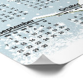 Affiche Calendrier 2025 de la scène de ski (Coin)