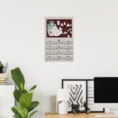 Affiche Calendrier de l'année chinoise du lapin (Bureau à domicile)