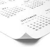 Affiche Calendrier de l'Art numérique des fleurs d (Coin)