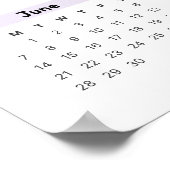 Affiche Calendrier Rainbow Minimalist 2025 2026 (Coin)