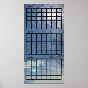 Affiche Calendrier Sunshine In Sky 3 Mois