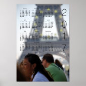 Affiche Calendrier Tour Eiffel 2017 (Devant)