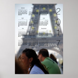 Affiche Calendrier Tour Eiffel 2017