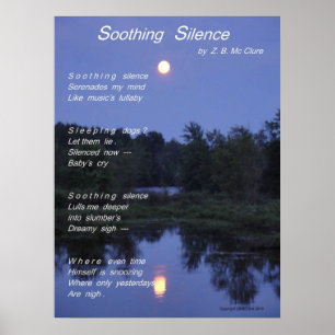 Affiche calmante de poème de silence