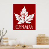 Affiche Canada Drapeau Maple du Canada Impression (Cuisine)