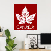 Affiche Canada Drapeau Maple du Canada Impression (Bureau à domicile)
