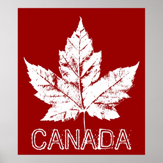 Affiche Canada Drapeau Maple du Canada Impression (Devant)