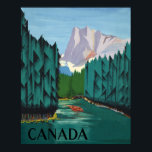 Affiche Canada Travel<br><div class="desc">Affiche de voyage de style rétro pour le Canada. Il y a assez de place sur cette image pour que vous colliez une feuille d'érable en haut ou en bas si vous le souhaitez. J'ai failli me débrouiller seul, mais j'ai décidé de vous laisser la décision.</div>